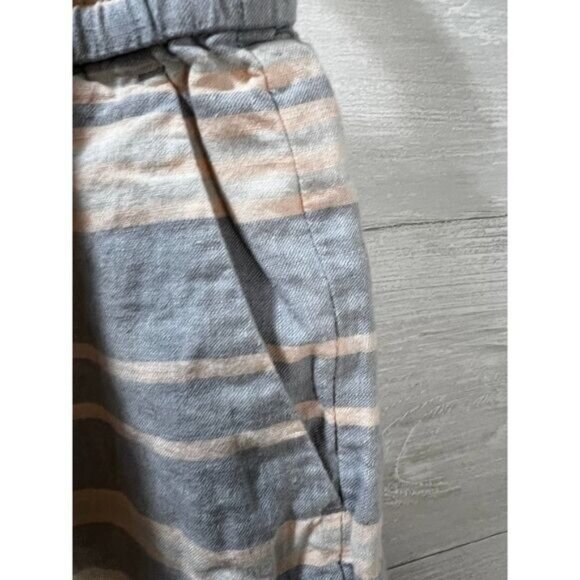J Crew Womens Stripes Linen Shorts Garterized Drawstring Size 6 - Picture 4 of 6